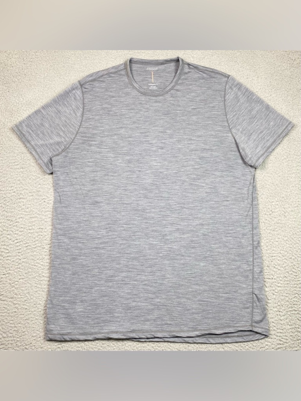 PROOF Merino Wool T Shirt Men's Size XXL Gray Short Sleeve Crewneck Breathable
